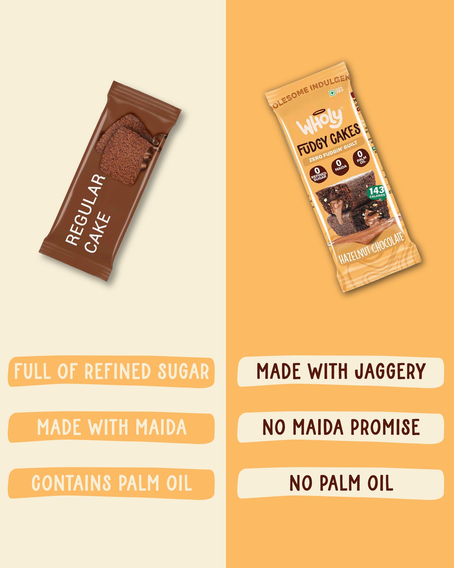 Hazelnut Chocolate Fudgy Cake (Pack of 12)