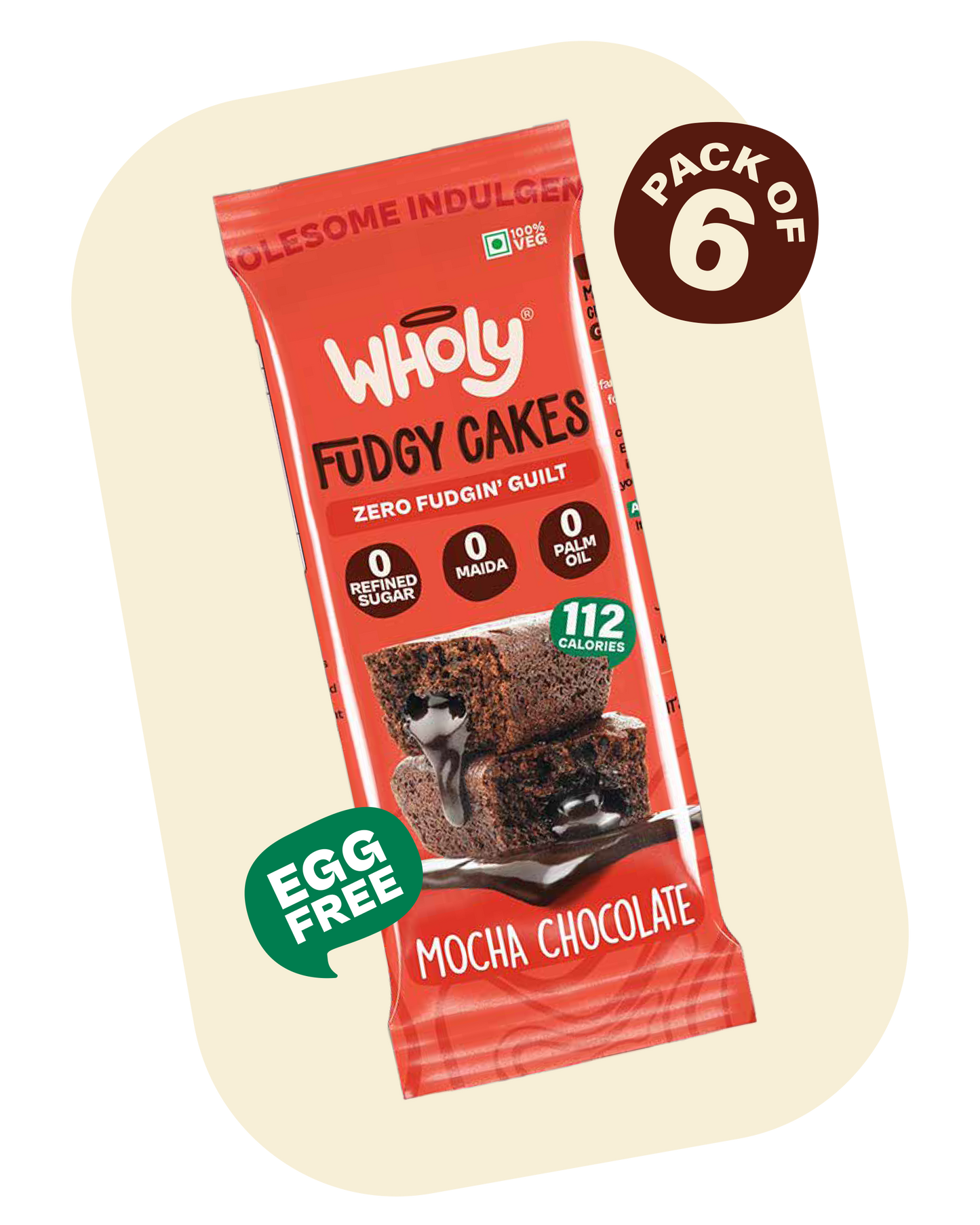 Mocha Chocolate Fudgy Cake (Pack of 6)