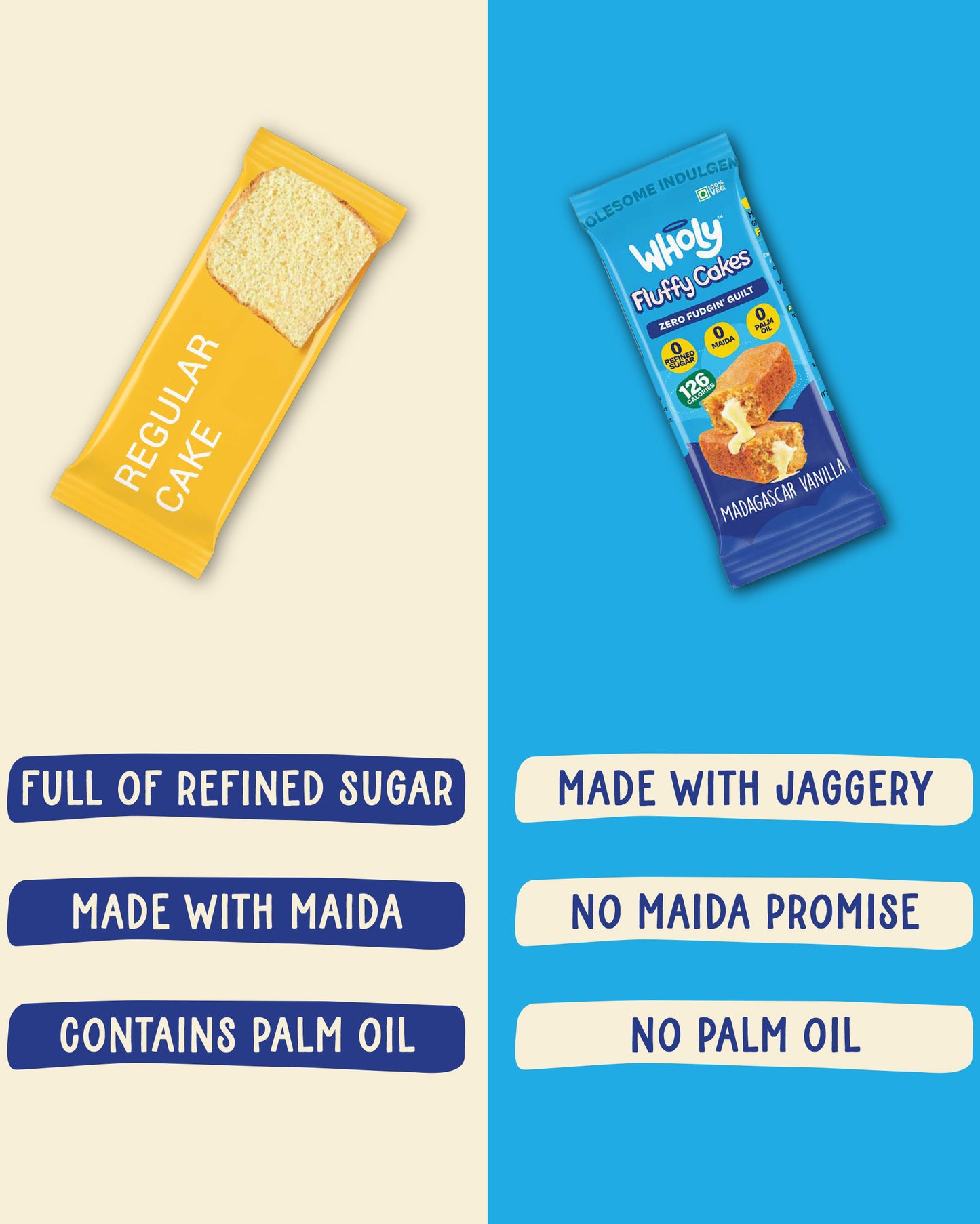 Madagascar Vanilla Fluffy Cake (Pack of 12)