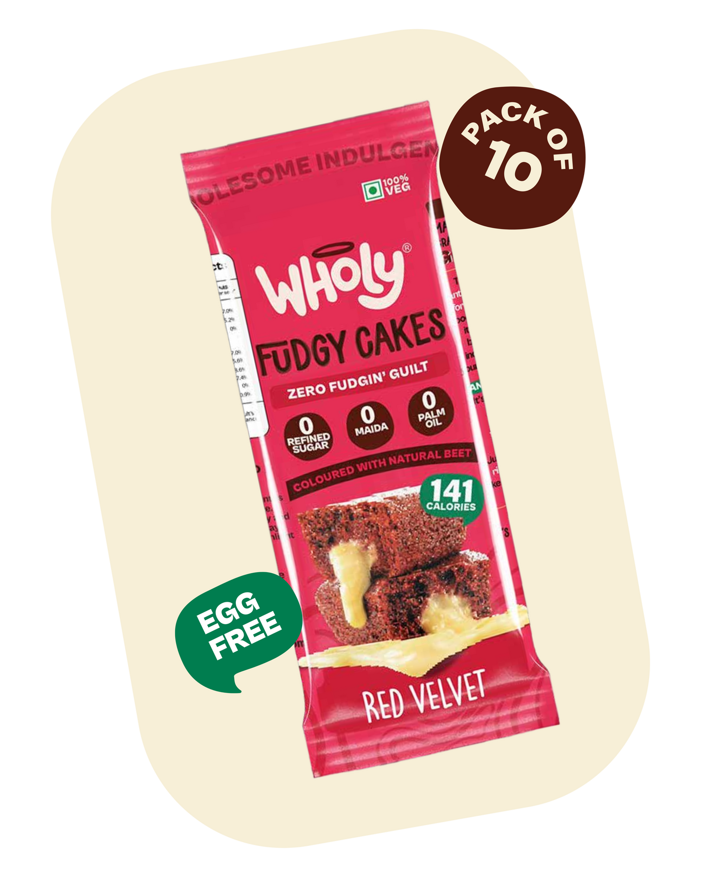 Red Velvet Fudgy Cake (Pack of 10)