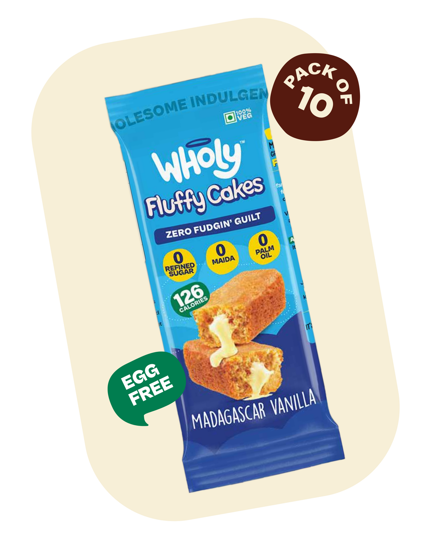 Madagascar Vanilla Fluffy Cake (Pack of 10)